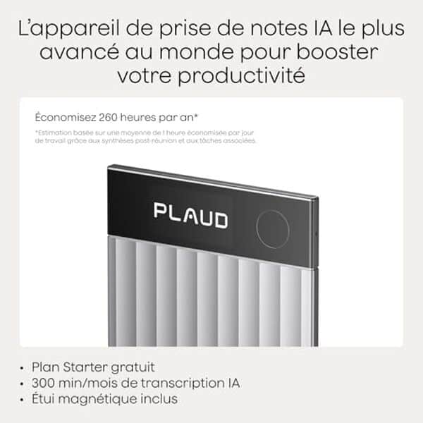Découvrez notre test du Plaud Note Pro, l'enregistreur vocal IA innovant offrant 50 heures d'enregistrement. Avis, fonctionnalités et performances.