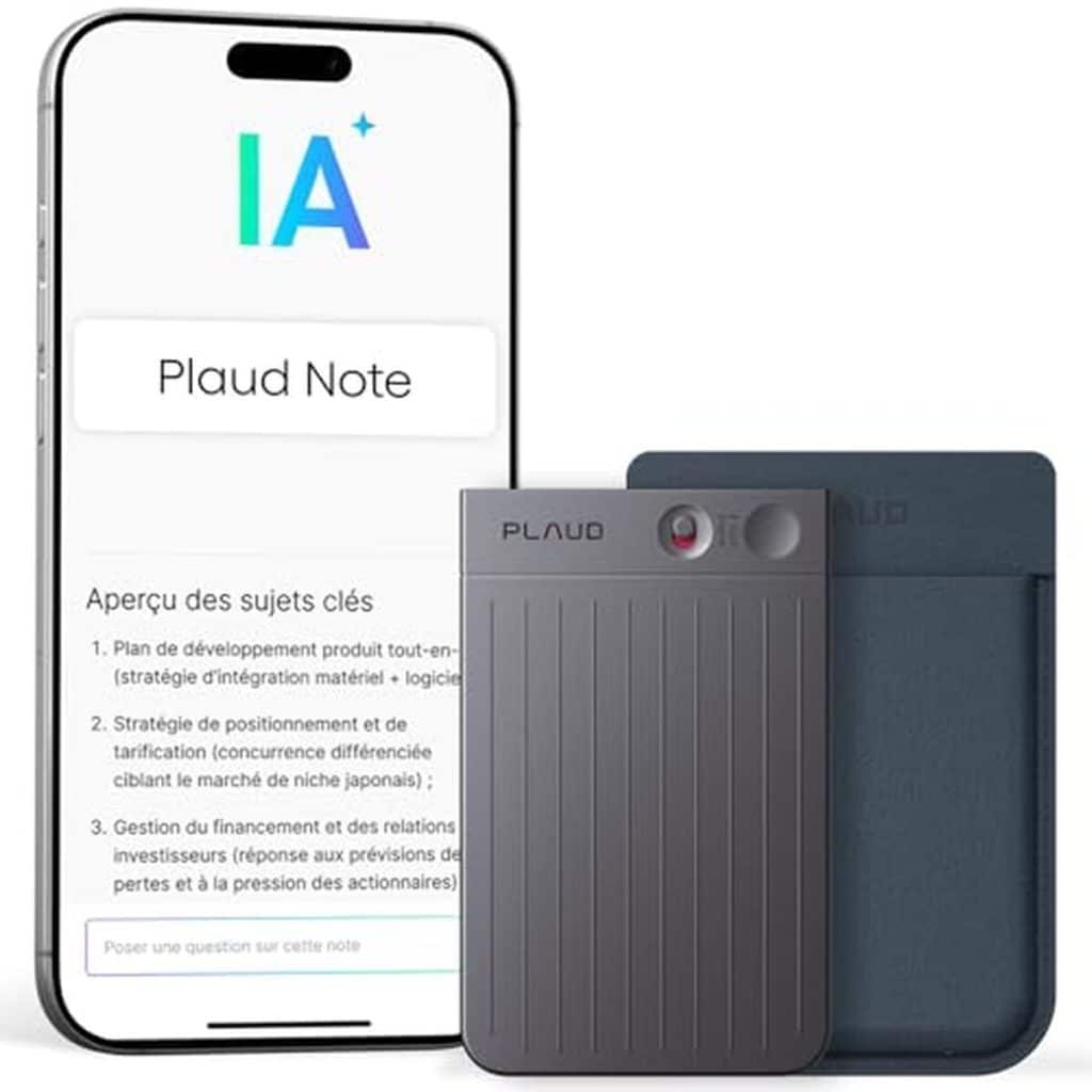 Test de l'enregistreur vocal IA Plaud Note : transcription et résumé en 112 langues