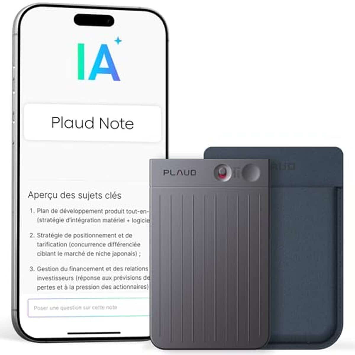 Test de l'enregistreur vocal IA Plaud Note : transcription et résumé en 112 langues