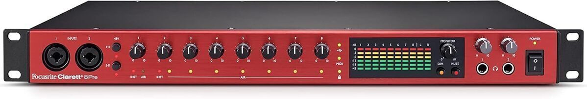 Test de l'interface audio Focusrite Clarett+ 8Pre, performance pro