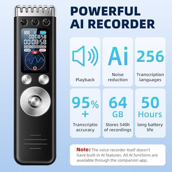 Découvrez notre test complet de l'enregistreur vocal 64GB avec intelligence artificielle : performances, qualité audio et fonctionnalités pour conférences et réunions professionnelles.