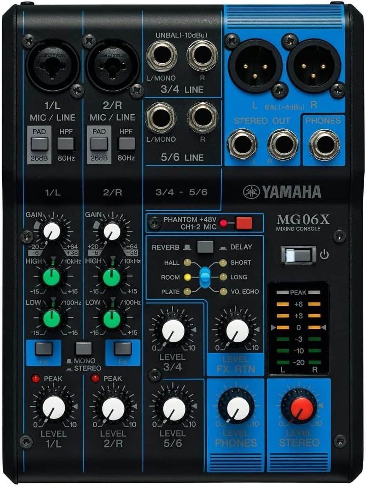 Test de la console Yamaha MG06X : compacte et performante