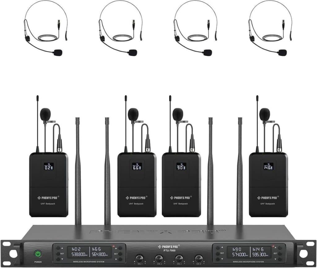 Test du système UHF Phenyx Pro PTU-7000-4B : microphones sans fil à balayage automatique
