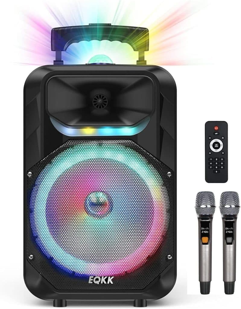 Test : machine de karaoké portable 2026 avec basses puissantes et lumière DJ