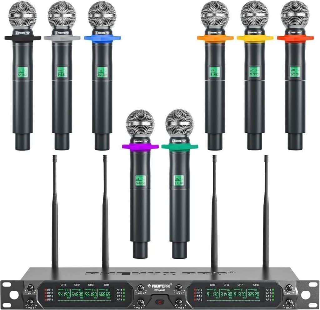 Test du Phenyx Pro PTU-4000-8H : microphone UHF sans fil à 8 canaux