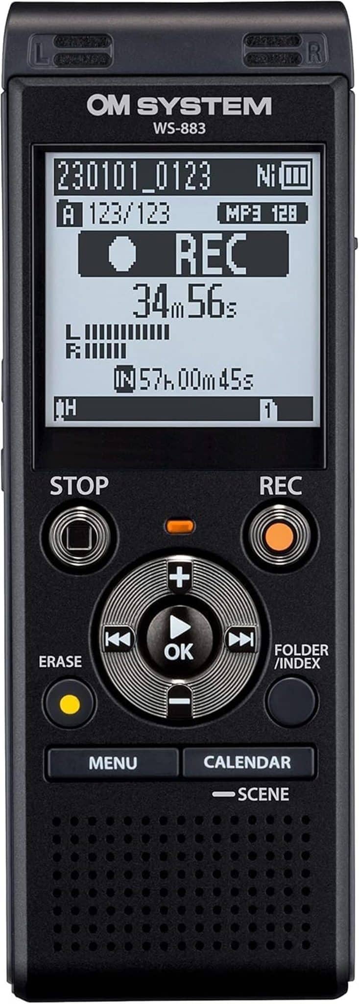 Test du WS-883 d'Om System : enregistreur vocal avec microphones stéréo et 8 Go de mémoire