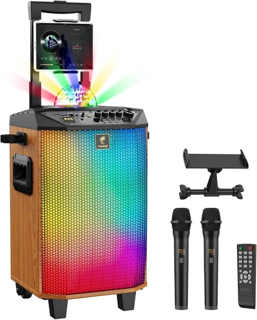 Test : machine de karaoké TONOR avec microphones et boule disco