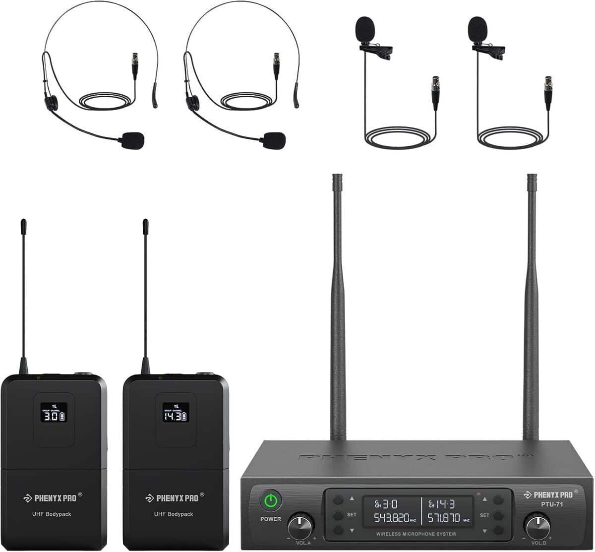 Test : phenyx Pro PTU-71-2B, microphones sans fil UHF