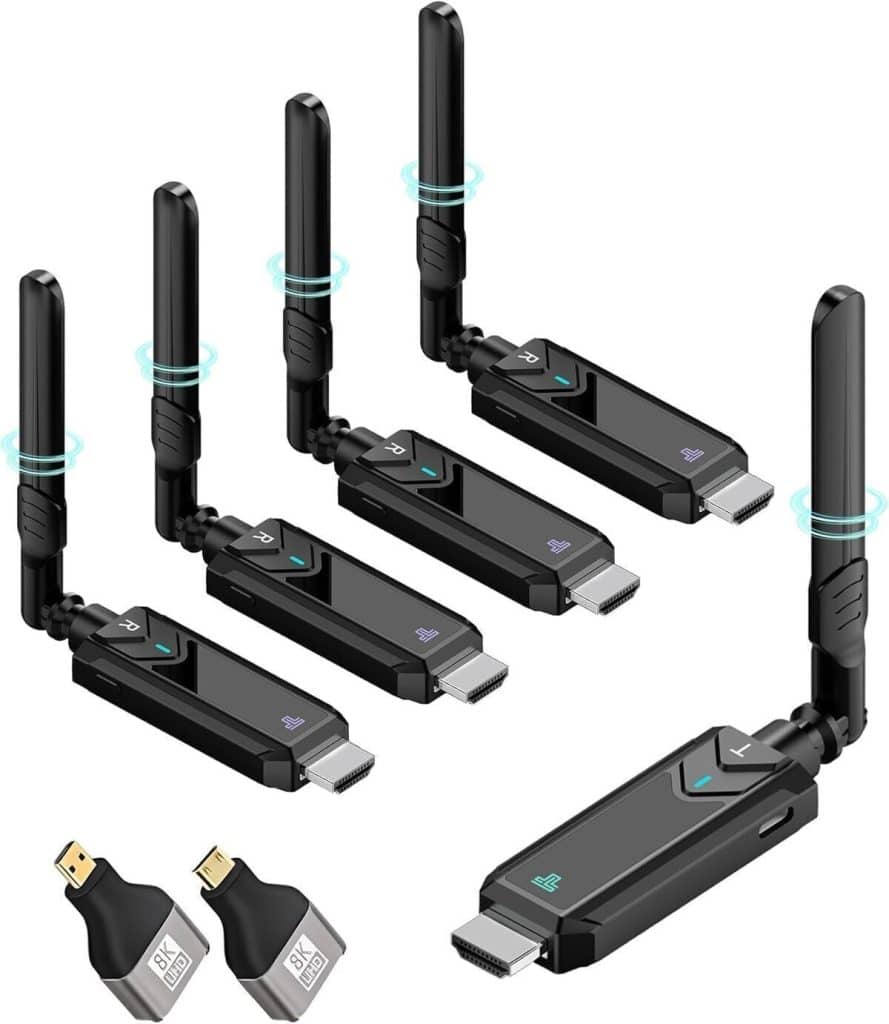 Test : tongtion émetteur HDMI sans fil avec 4 récepteurs, portée 150m