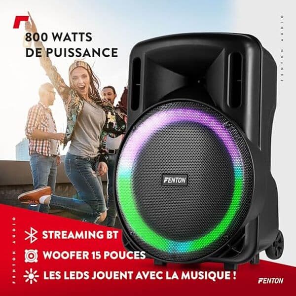 Découvrez notre test complet de l'enceinte Fenton FT15LED MK2 : 800 watts de puissance pour des soirées en musique où que vous soyez. Performances, design et portabilité analysés. 