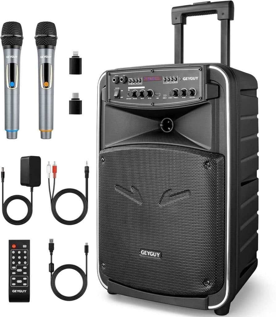 Test de l'enceinte Bluetooth puissante GTSK12-2 pour karaoké