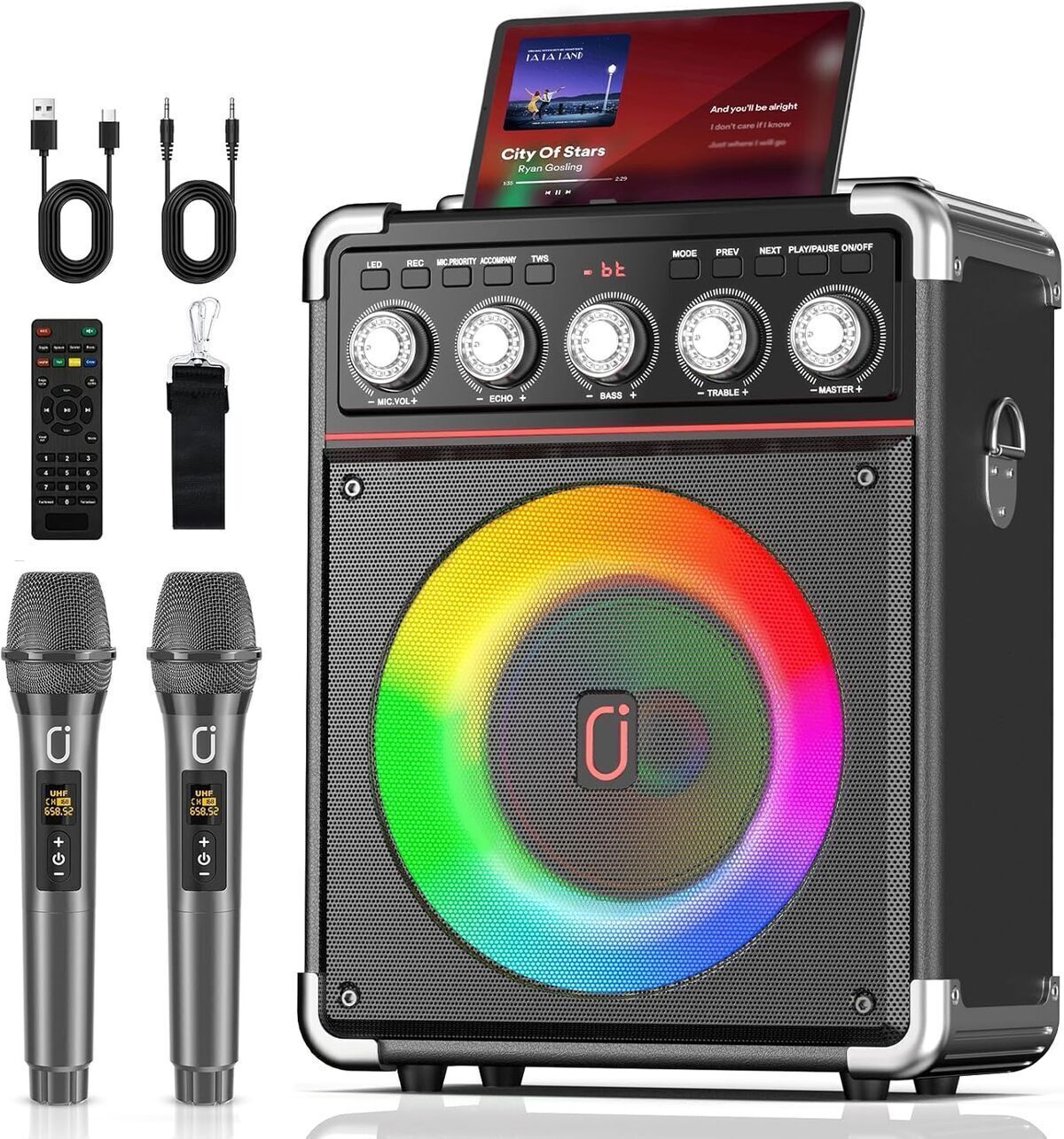 Test de l'enceinte karaoke JYX 100W avec micro sans fil
