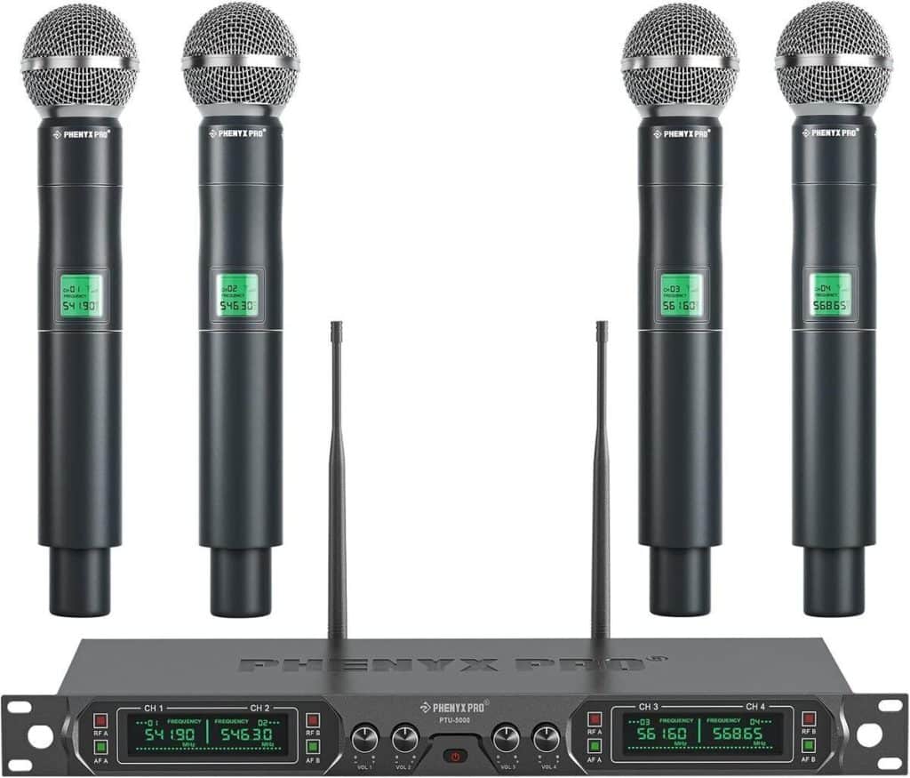 Test du microphone sans fil Phenyx Pro PTU-5000A à 4 canaux