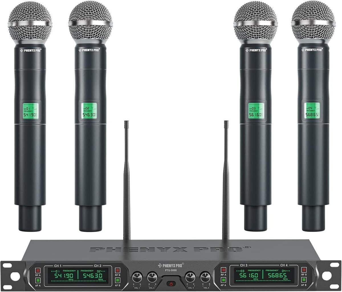 Test du microphone sans fil Phenyx Pro PTU-5000A à 4 canaux