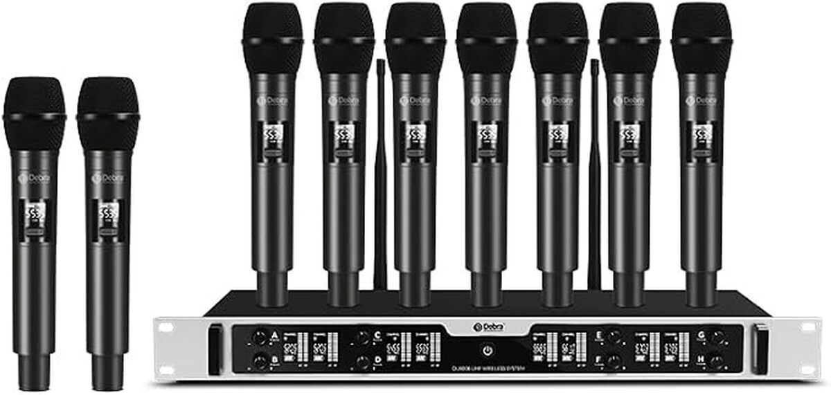 Test du système de micro sans fil Debra DU8008 : 8 micros, idéal pour karaoké et conférences