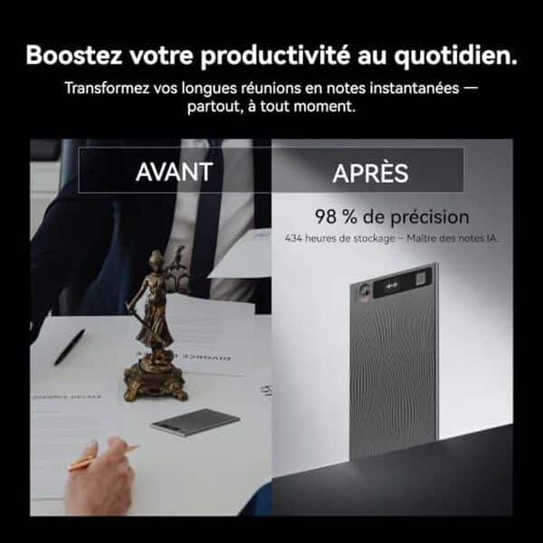 Découvrez notre test du Mobvoi TicNote, l'enregistreur vocal IA performant qui révolutionne la transcription et la prise de notes avec une technologie polyvalente et intuitive.