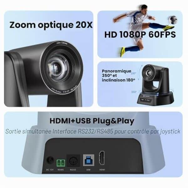 Découvrez notre test détaillé de la caméra Tongveo HDMI 20X : performances, qualité vidéo et fonctionnalités pour grandes salles de réunion. Comparaison et recommandations.