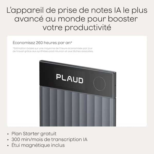 Découvrez le Plaud Note Pro, l'enregistreur vocal intelligent avec transcription IA en temps réel. Test complet, fonctionnalités et avis sur ce dictaphone révolutionnaire. 