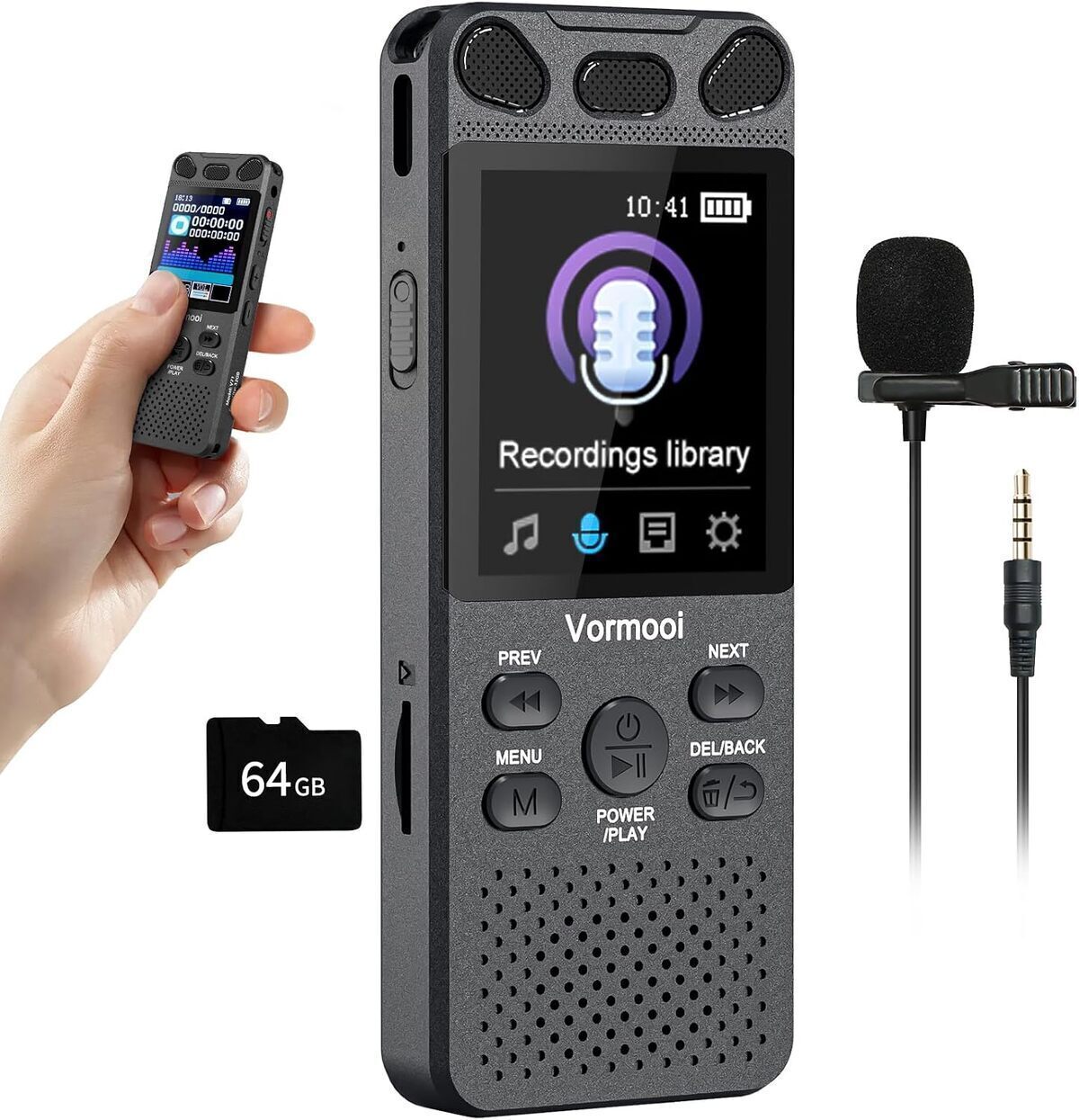 Test de l'enregistreur vocal Vormooi 80GB : performance et praticité