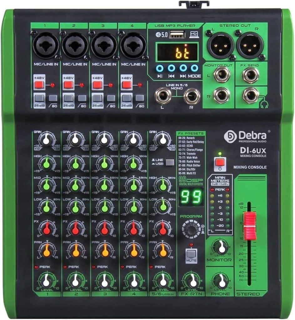 Test du mixeur DJ DI-6UX : 6 canaux et 99 effets DSP