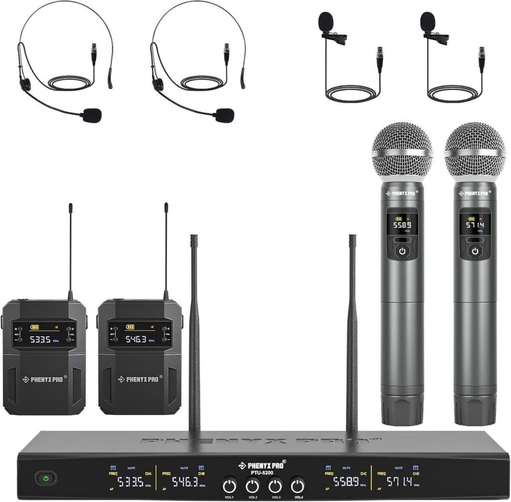 Test Phenyx Pro PTU-5200-2H2B : micro sans fil 4 canaux pour karaoké
