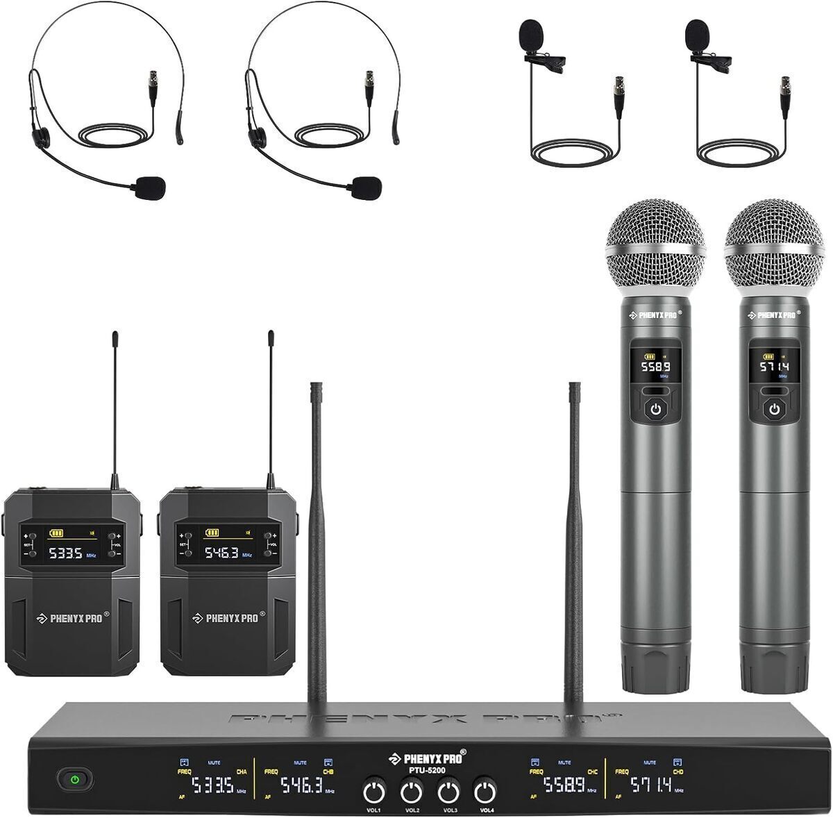 Test Phenyx Pro PTU-5200-2H2B : micro sans fil 4 canaux pour karaoké