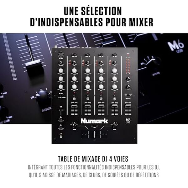 Découvrez notre test complet de la table de mixage Numark M6 USB 4 voies : caractéristiques, performances et avis pour les DJs amateurs et professionnels. 
