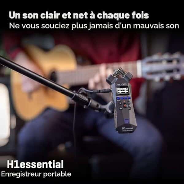 Découvrez notre test du Zoom H1essential 32 bits, l'enregistreur portable idéal pour musiciens et podcasteurs. Qualité audio professionnelle et portabilité. 