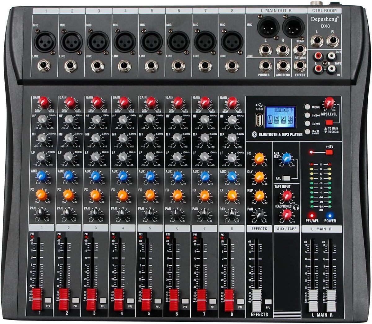Test : depusheng DX8 table de mixage professionnelle 8 canaux
