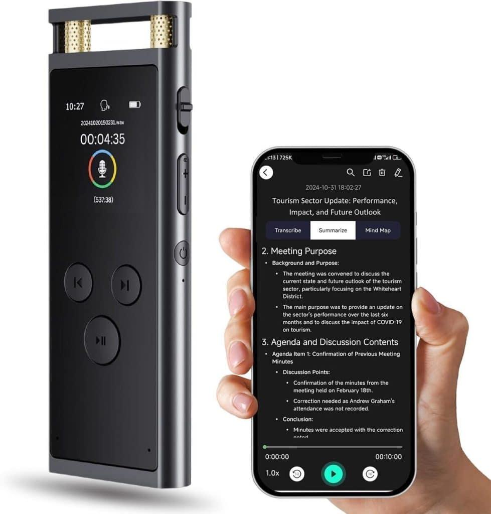 Test : enregistreur vocal Woeaozy 64GB IA, transcription multilingue