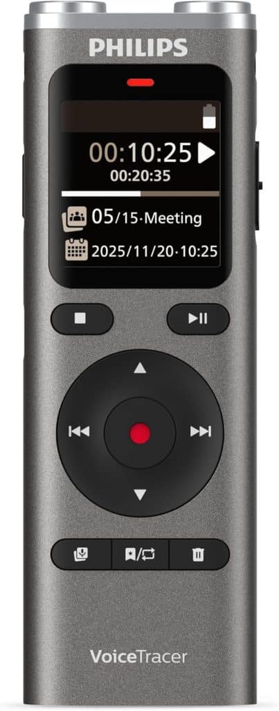 Test Philips DVT2075 : enregistreur audio stéréo avec IA