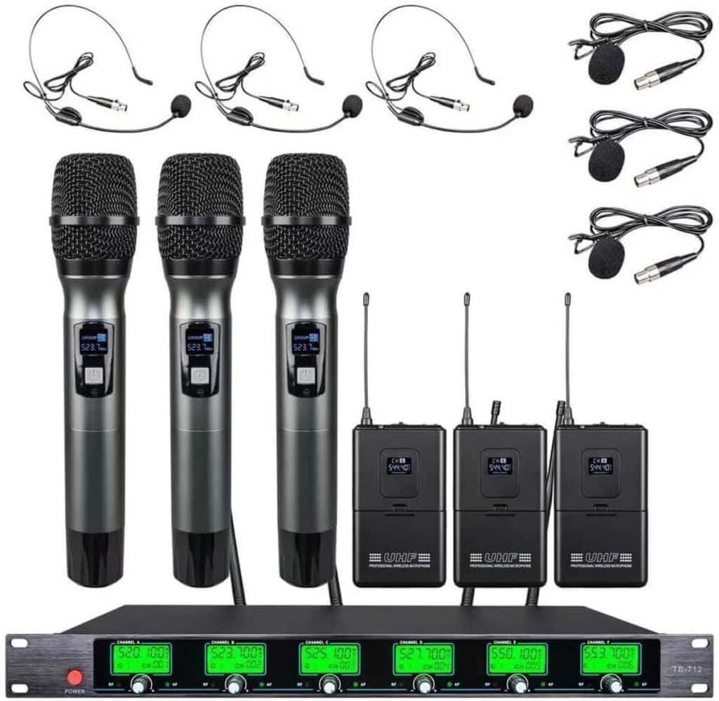 Test : système de microphone sans fil UHF à 6 canaux