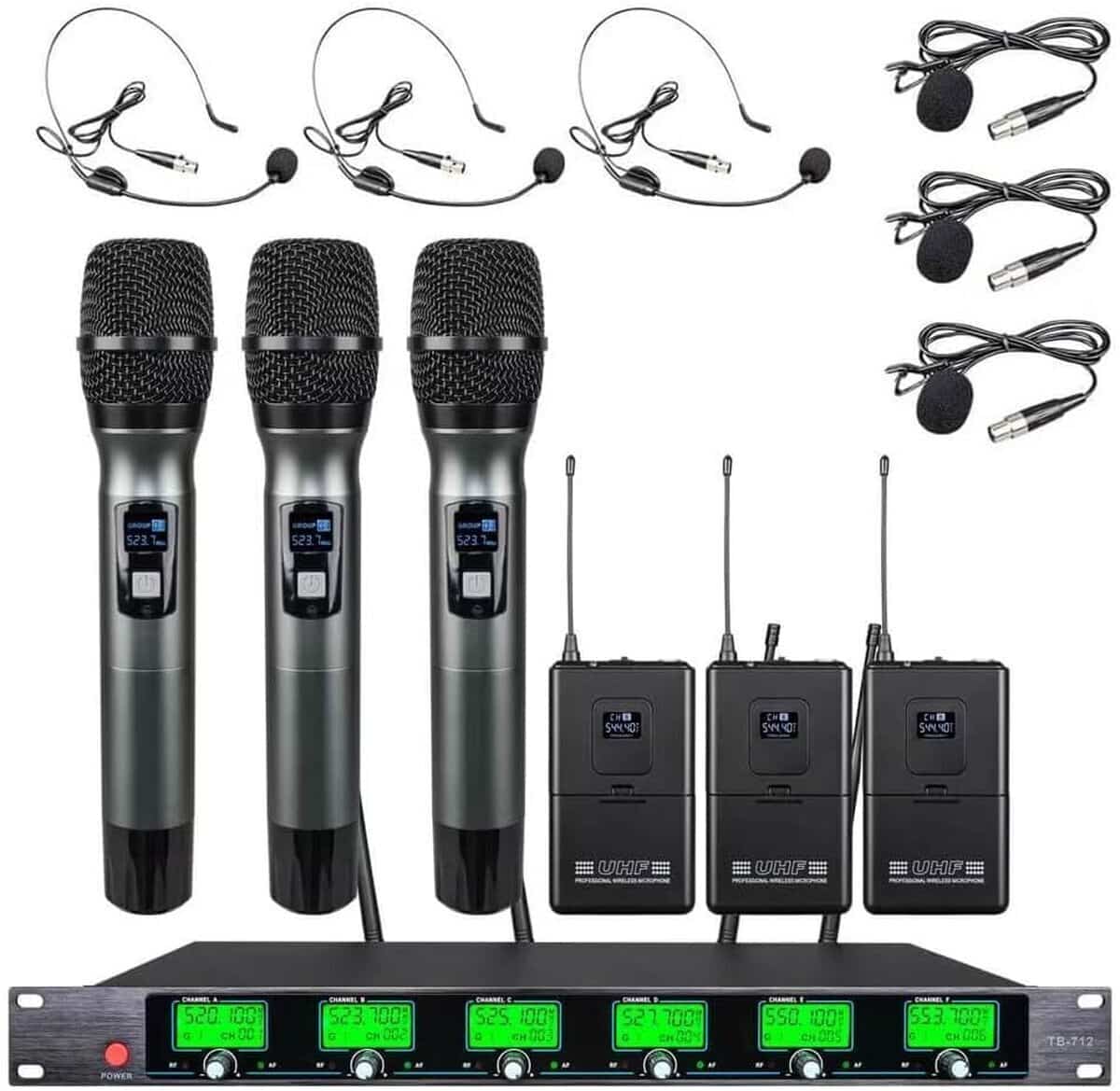 Test : système de microphone sans fil UHF à 6 canaux