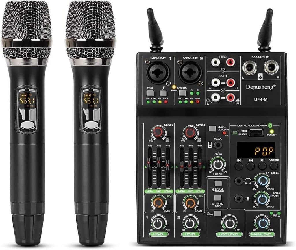 Test table de mixage Depusheng UF4-M : console dj 4 canaux avec bluetooth