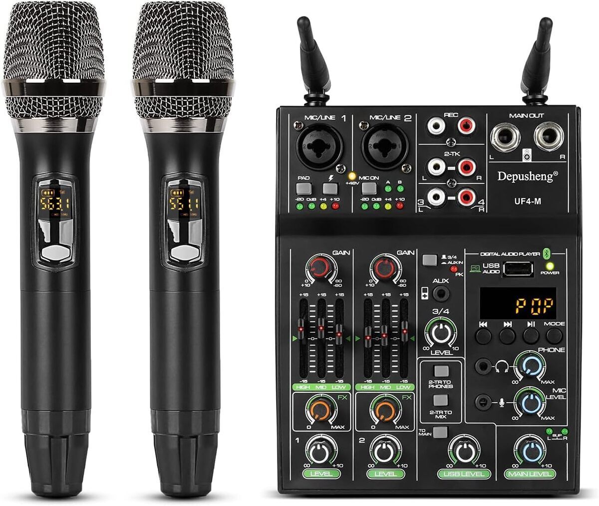 Test table de mixage Depusheng UF4-M : console dj 4 canaux avec bluetooth