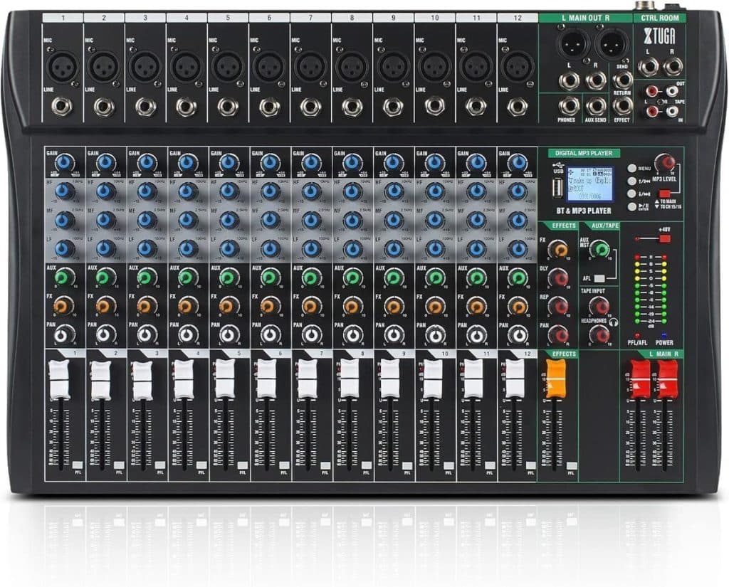 Test : table de mixage XTUGA CT120 12 pistes bluetooth